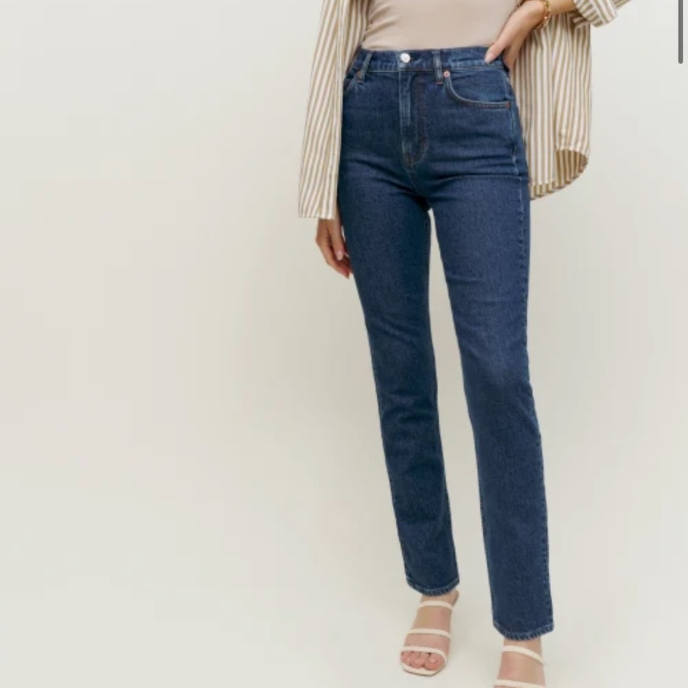 Reformation Liza Ultra High Rise Straight Jeans